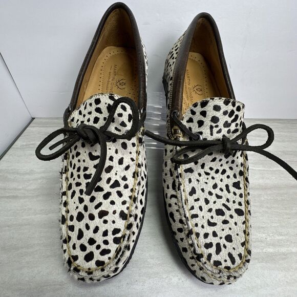 Martin Dingman Bill Hair On Loafers Cheetah Slippers Moccasins 9.5 M
